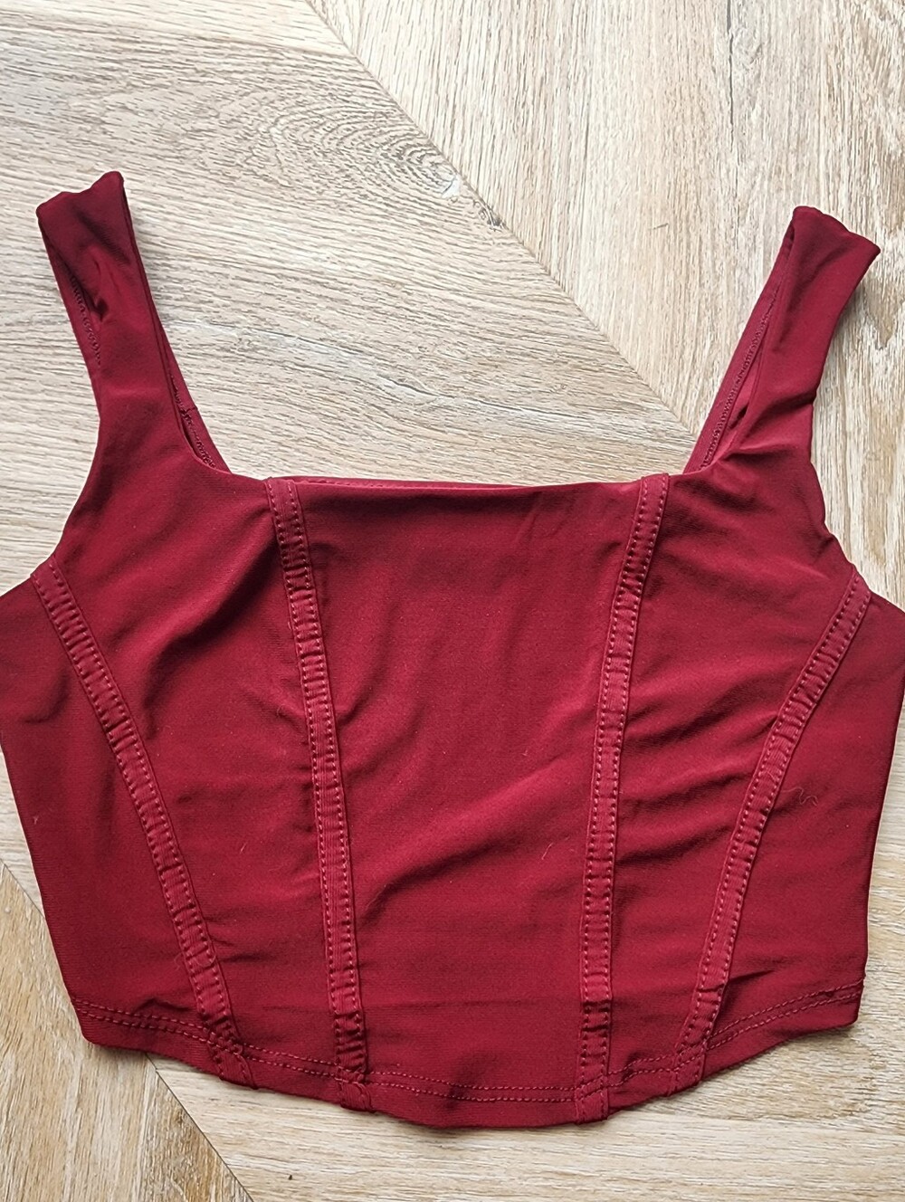Cute Fashion Nova Wine Red Corset Crop Top